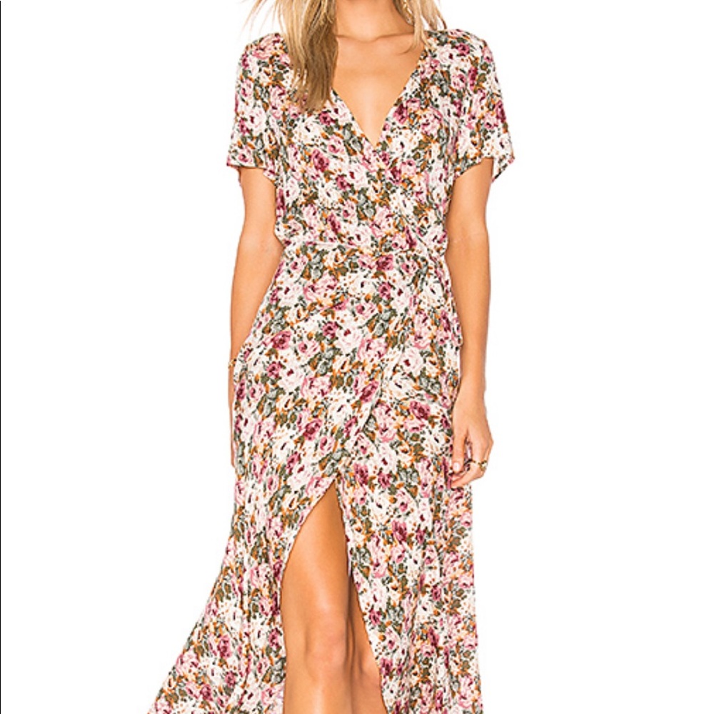 Short sleeve wrap dress, worn once.